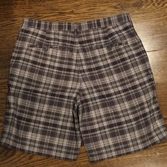 STRUCTURE Plaid Brown Beige Tan Mens Shorts 32 - Picture 2 of 8